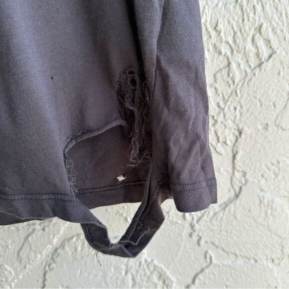 DAYDREAMER Tank Women Small Flag Tongue Tank Distressed Coal - Picture 8 of 13